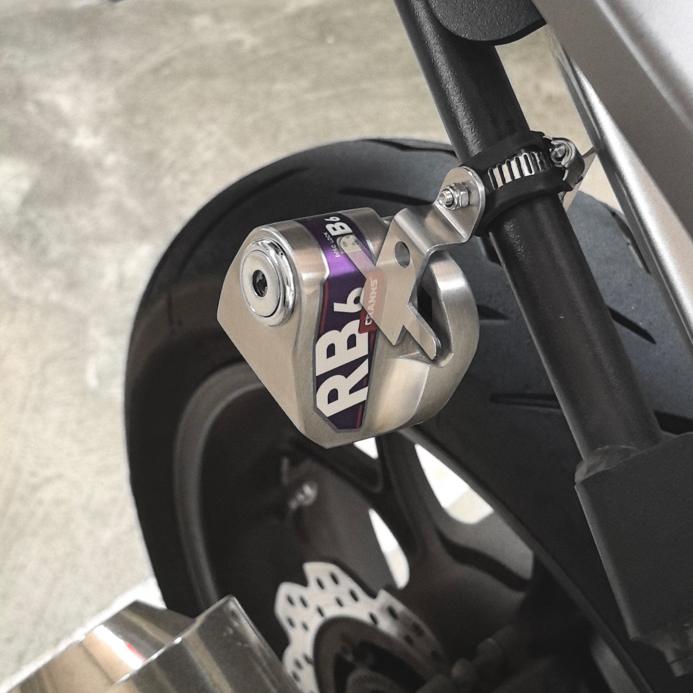 Cranns HR3 Lock holder for RB6, Zero6 disc lock - Stainless steel 304 - Motorcycle Lock accessory