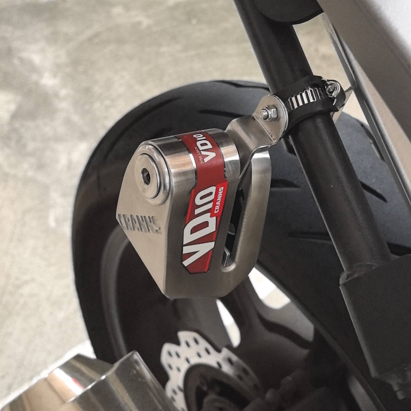Cranns HR5 Lock holder for VD10, VP6 disc lock - Stainless steel 304 - Motorcycle Lock accessory