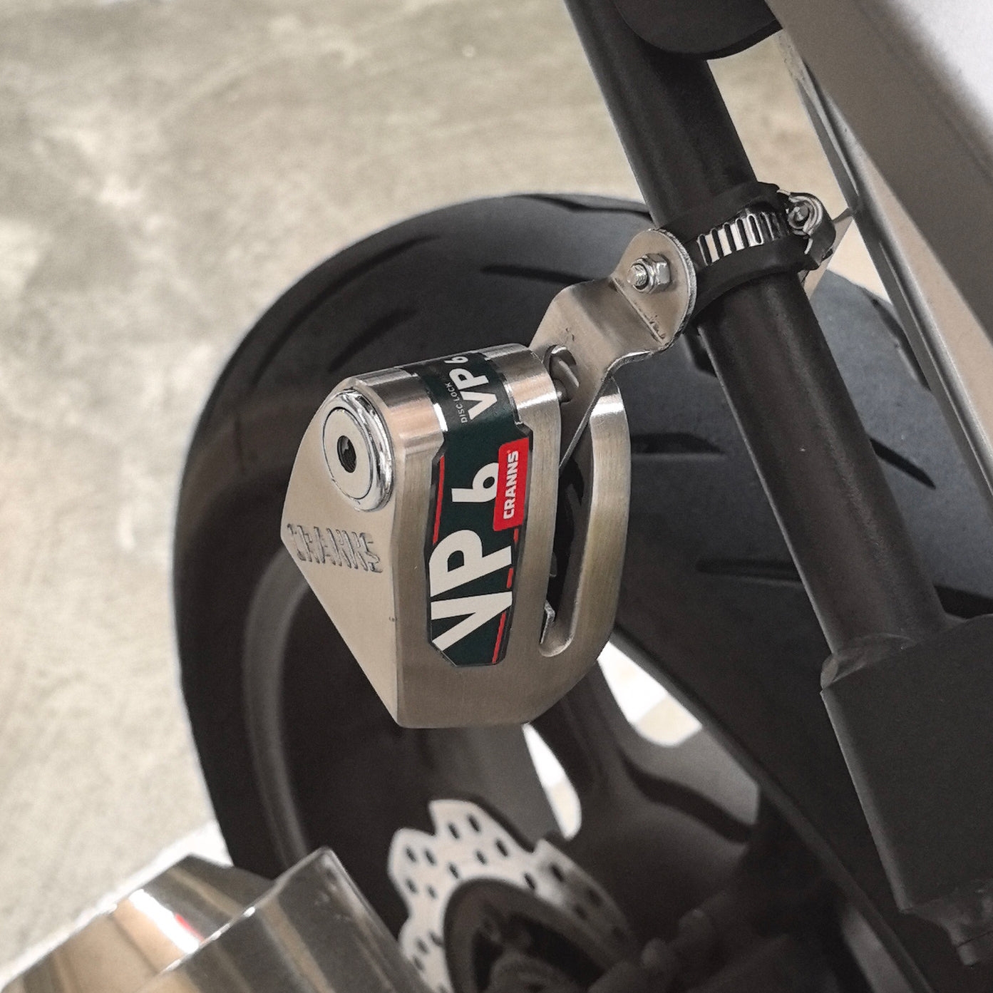 Cranns HR5 Lock holder for VD10, VP6 disc lock - Stainless steel 304 - Motorcycle Lock accessory