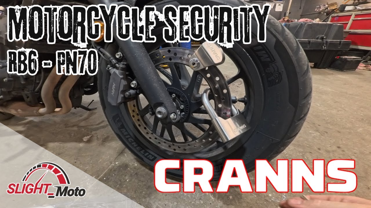 Load video: Cranns RB6 + PN70 (Alarm disc lock + Pad lock) review - Motorcycle security - Antivol