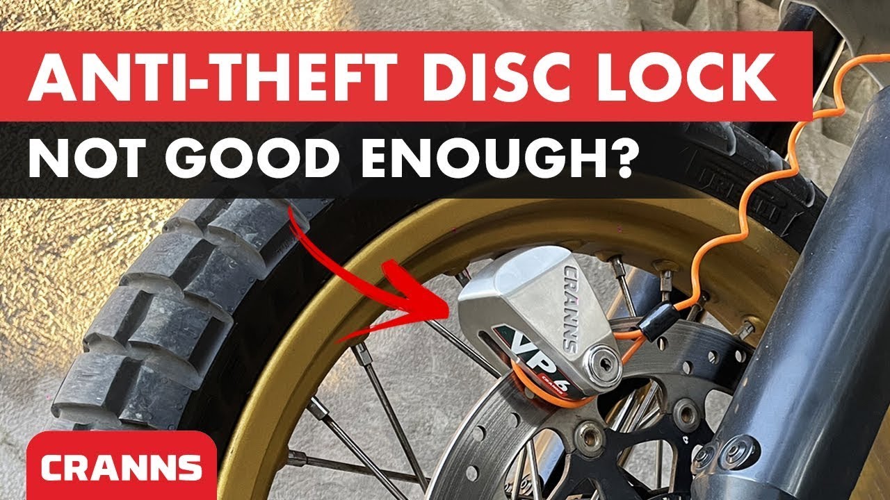Load video: Cranns Motorcycle disc lock review, Antivol